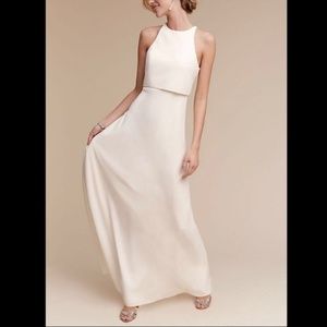 Jill Jill Stuart Iva Crepe Maxi 6 NWT Ivory